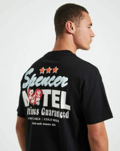 Spencer Motel Short Sleeve T-Shirt In Black -Insight Shop 5 61906