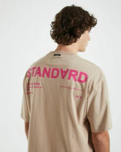 Nigh Short Sleeve T-Shirt In Beige/Pink -Insight Shop 5 62130