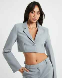 Myla Boyfriend Blazer In Dove Grey -Insight Shop 5 62220