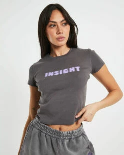 Insight Dazed & Confused Longline Tee In Charcoal -Insight Shop 5 62268