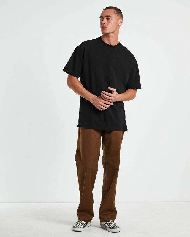 Brixton Choice Chino Relaxed Pants In Dark Earth Brown 7 Brixton Choice Chino Relaxed Pants In Dark Earth Brown - Image 5