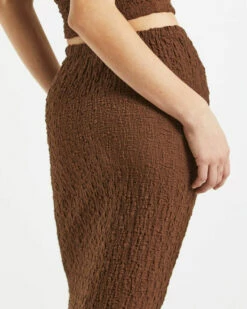 Skyla Textured Maxi Skirt In Hazelnut -Insight Shop 5 73862