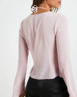 Ivy Laced Sheer Top In Pink -Insight Shop 5 73950