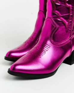 Ranger Cowboy Boot In Metallic Pink -Insight Shop 5 74147