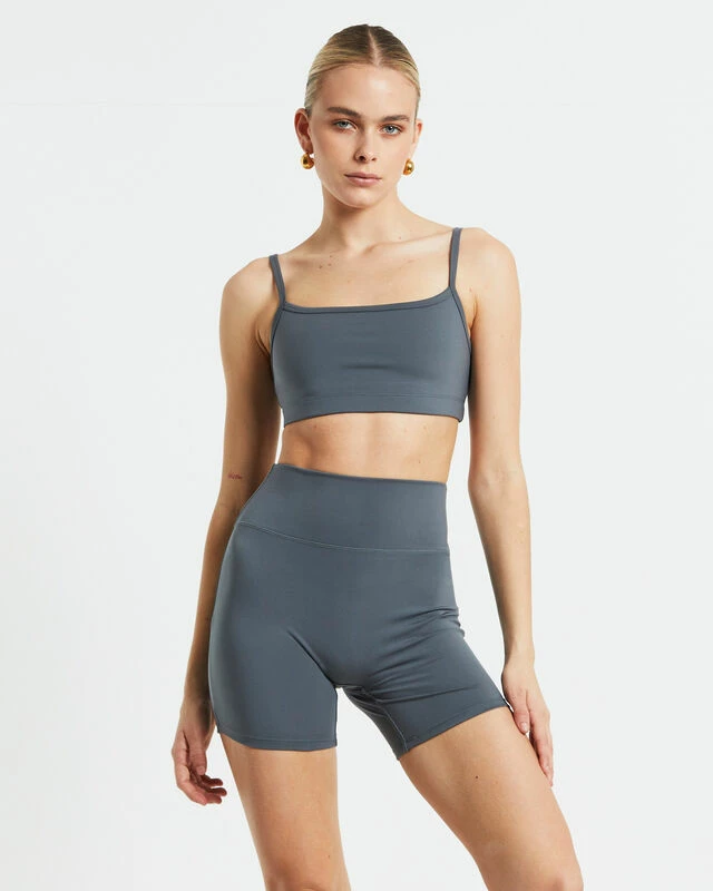 Sports Strappy Vrop Top In Charcoal Grey 7 Sports Strappy Vrop Top In Charcoal Grey - Image 5