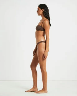 Skinny Strap Underwire Top In Coffee Brown -Insight Shop 5 74870