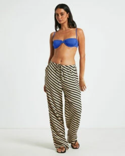 Skinny Strap Underwire Top In Cobalt Blue -Insight Shop 5 74876