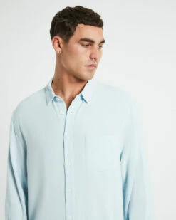 Harrison Linen Long Sleeve Shirt In Sky Blue 12 Harrison Linen Long Sleeve Shirt In Sky Blue -Insight Shop 5 75278