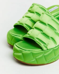 Steve Madden LA VOOM Satin Sandals In Green -Insight Shop 5 75836