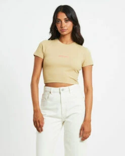 Afends Dillon Abbie Recycled Cropped Tee In Natural 12 Afends Dillon Abbie Recycled Cropped Tee In Natural -Insight Shop 5 76149