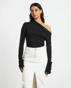 Nyah Longsleeve Bodysuit In Black -Insight Shop 5 76294