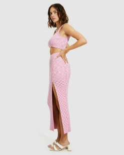 Zoey Space Dye Knit Crop Top Pink -Insight Shop 5 9506