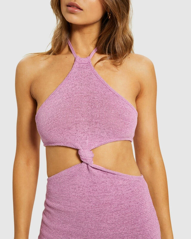 Jayla Knot Front Knit Dress Pink 8 Jayla Knot Front Knit Dress Pink - Image 6