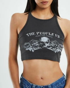 Good Times Crop Rib Tank Top Vintage Black 13 Good Times Crop Rib Tank Top Vintage Black -Insight Shop 6 14917