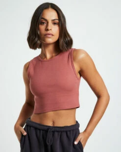 Sports Rib Tank Top Brick Red -Insight Shop 6 1637