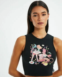 Afends Josie Dalston Recycled Tank Top Black -Insight Shop 6 18083