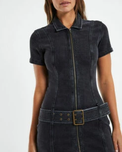 Insight Mae Denim Low Belted Dress Dark Blue 13 Insight Mae Denim Low Belted Dress Dark Blue -Insight Shop 6 18679