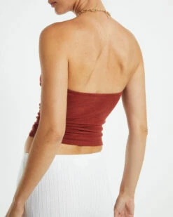 Nora Knit Tube Top Burnt Red -Insight Shop 6 18721