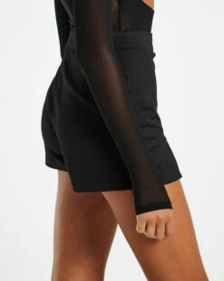 Lucia Double Slit Skort Black -Insight Shop 6 18739