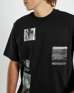 Calvin Klein Multi Landscape Graphic Short Sleeve T-Shirt Black -Insight Shop 6 18901