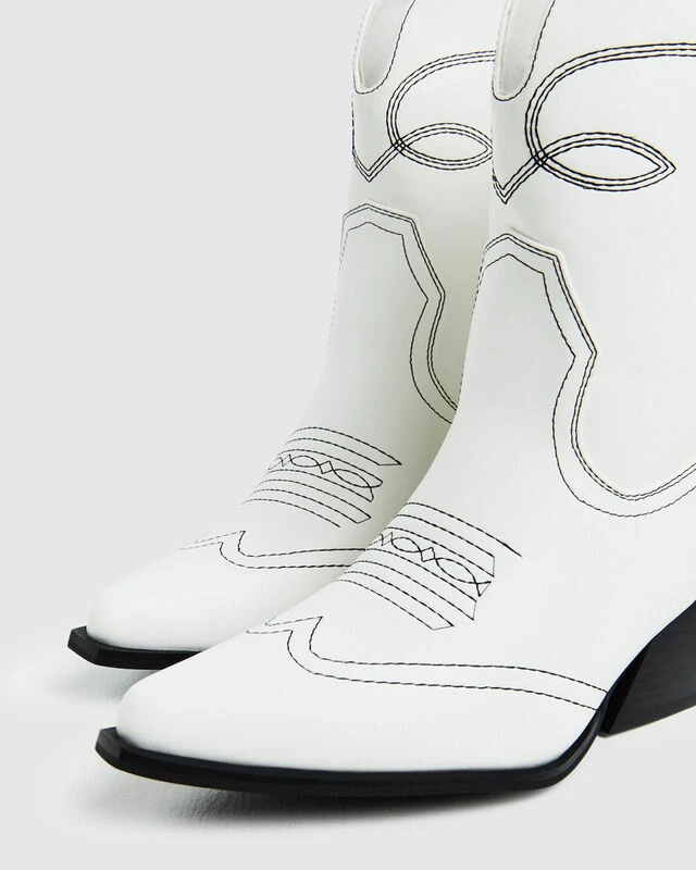 Cora Cowboy Boots White 8 Cora Cowboy Boots White - Image 6