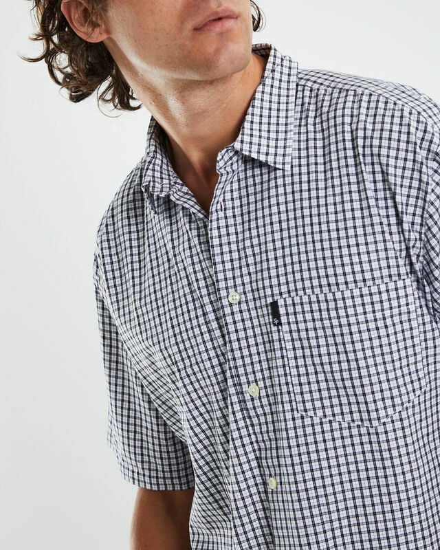 Skate Short Sleeve Shirt In White/Black 8 Skate Short Sleeve Shirt In White/Black - Image 6