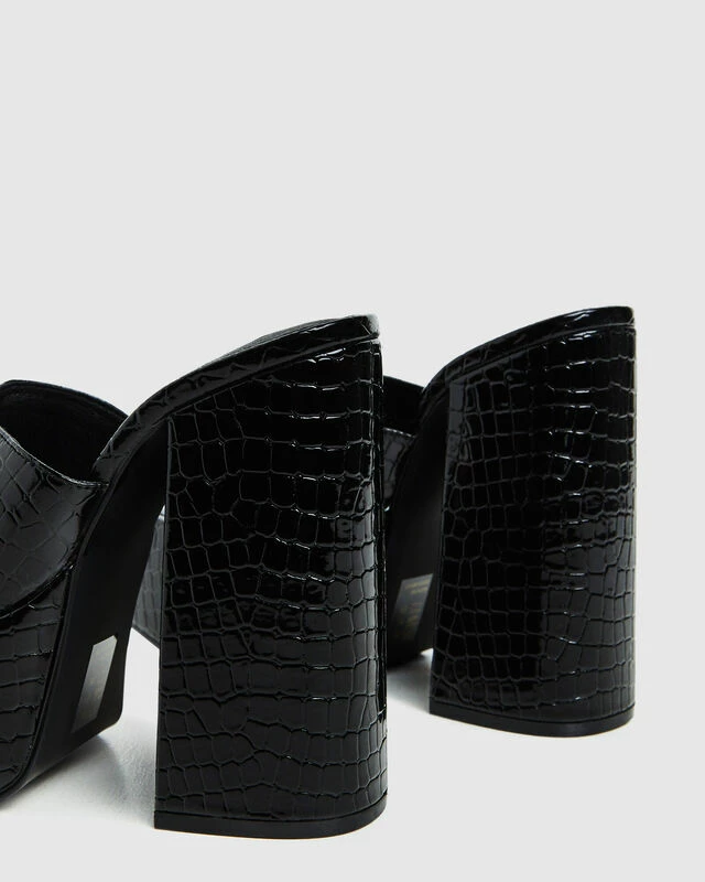 Steve Madden Trixie Heels Black Croc 8 Steve Madden Trixie Heels Black Croc - Image 6