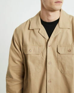 Brixton Bowery Surplus Long Sleeve Overshirt Sand -Insight Shop 6 22093