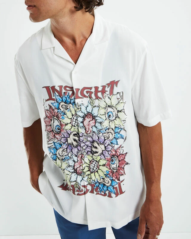 Insight Panic Short Sleeve Resort Shirt Off White 8 Insight Panic Short Sleeve Resort Shirt Off White - Image 6
