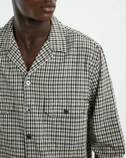 Aura Long Sleeve Resort Shirt Brown -Insight Shop 6 24005