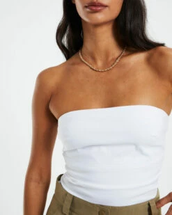 Bronte Longline Tube Top White -Insight Shop 6 24938