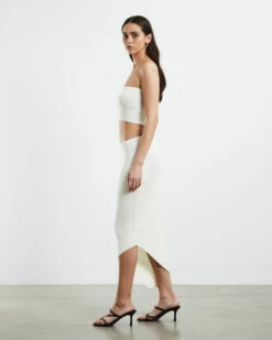 Davia Knit Crop Top Off White -Insight Shop 6 25747