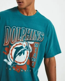 Mitchell & Ness Bush Off Short Sleeve T-Shirt Miami Dolphins Teal Blue -Insight Shop 6 25983