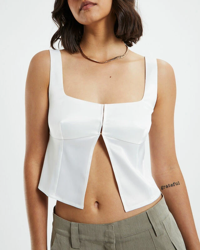 Stella Silky Corset Top Ivory 8 Stella Silky Corset Top Ivory - Image 6