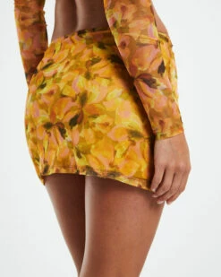 Cartia Mesh Wrap Skirt Orange -Insight Shop 6 26138