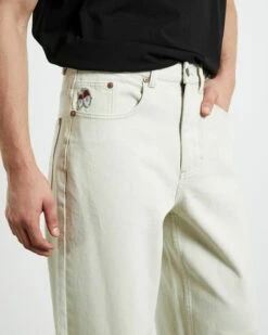 Wide Boy Contrast Stitch Ecru -Insight Shop 6 26730