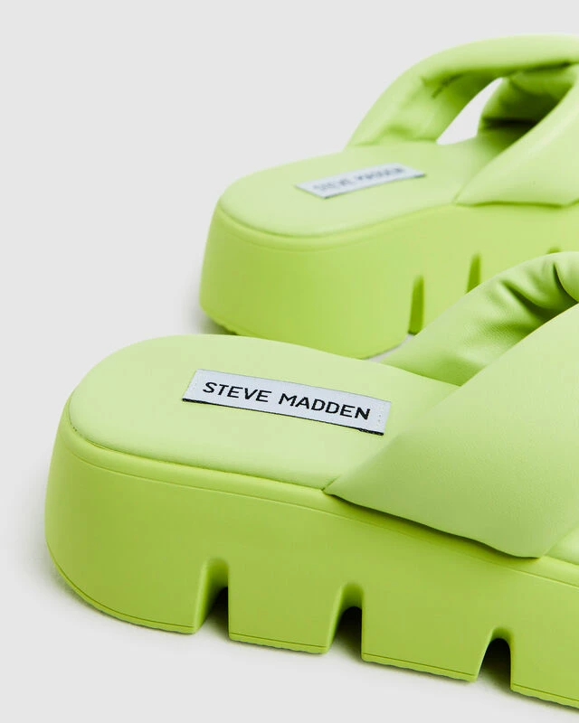 Steve Madden Broadcast Slides Neon Lime 8 Steve Madden Broadcast Slides Neon Lime - Image 6