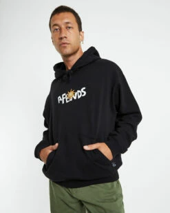 Afends Sunshine Recycled Pull On Hoodie Black -Insight Shop 6 27459