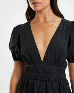 Piper Puff Sleeve Mini Dress Black -Insight Shop 6 27671