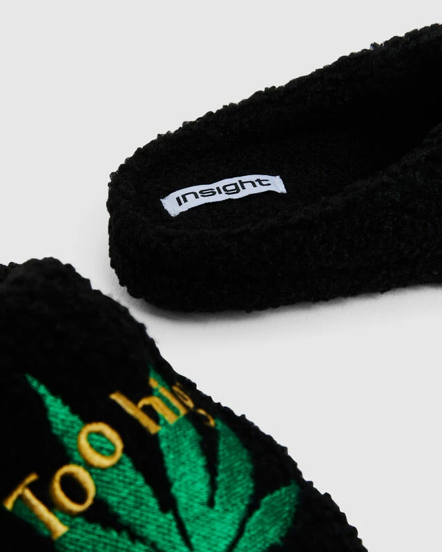 Insight Too High Shag Slides Black/Green 8 Insight Too High Shag Slides Black/Green - Image 6