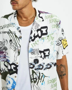 Insight Storytime Short Sleeve Resort Shirt White -Insight Shop 6 28791