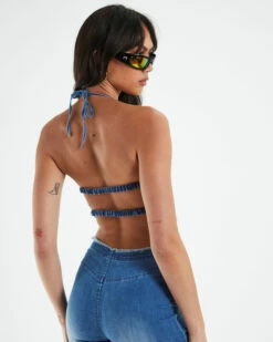 Roxanne Hanky Hem Halter Top Blue -Insight Shop 6 28935
