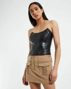 Raquel Corset Detail Skirt Beige -Insight Shop 6 29737