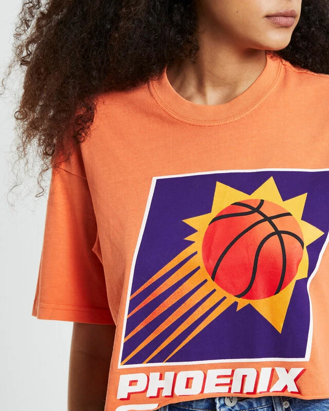 Mitchell & Ness HWC Phoenix Suns Vintage Crop T-Shirt Faded Orange 8 Mitchell & Ness HWC Phoenix Suns Vintage Crop T-Shirt Faded Orange - Image 6