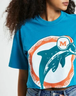 Mitchell & Ness HWC Miami Dolphins Vintage Crop T-Shirt Faded Teal 13 Mitchell & Ness HWC Miami Dolphins Vintage Crop T-Shirt Faded Teal -Insight Shop 6 31535