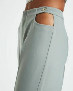 Lori Cut Out Tailored Pants Green 13 Lori Cut Out Tailored Pants Green -Insight Shop 6 33640