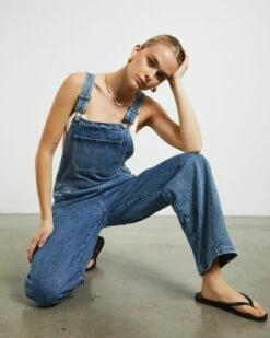 Insight Jadey Denim Relaxed Overalls In Mid 90's Blue -Insight Shop 6 3455