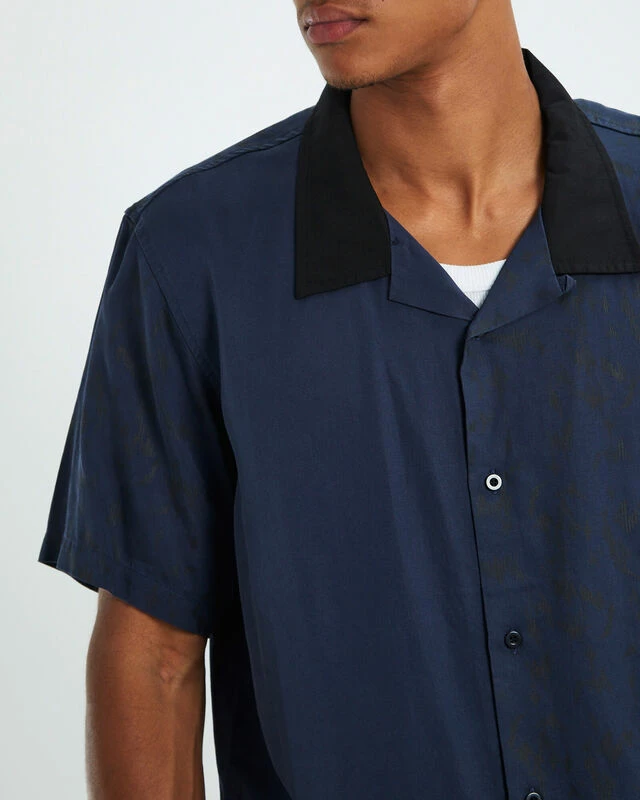 Marilyn Diffuse Short Sleeve Shirt Midnight Blue 8 Marilyn Diffuse Short Sleeve Shirt Midnight Blue - Image 6