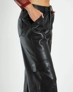 Layla Leather Look Cargo Pants Black 13 Layla Leather Look Cargo Pants Black -Insight Shop 6 38820