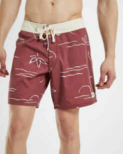 Rhythm Bays 16.5" Trunk Boardshorts Mineral Red -Insight Shop 6 39054